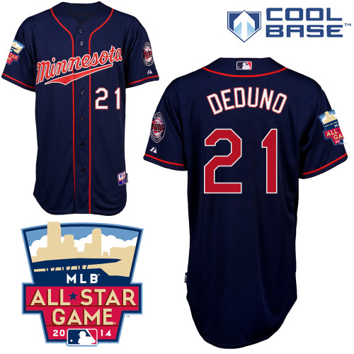 Samuel Deduno #21 MLB Jersey-Minnesota Twins Men's Authentic 2014 ALL Star Alternate Navy Cool Base Baseball Jersey